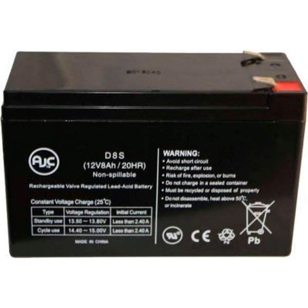 Battery Clerk AJC¬Æ Sola S4K2U700 S4K2U1000 12V 8Ah UPS Battery SOLA-S4K2U700 S4K2U1000